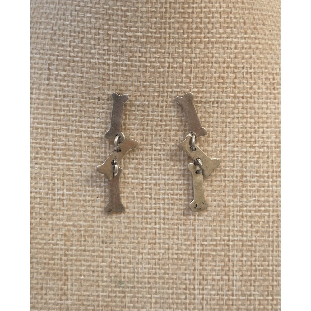 Vintage‎ Taxco Dangling Bones Earrings Signed TV-69 925